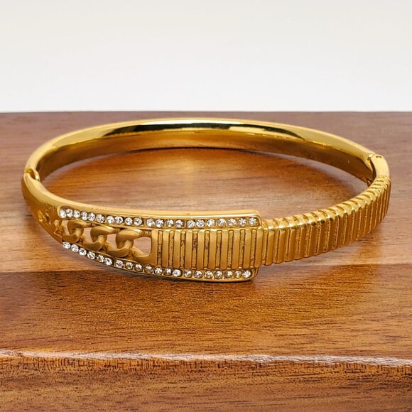 14K Gold 7" Womens 2ct Diamond Bangle Bracelet Ladies New 14 K Silver Jewelry - Picture 6 of 8